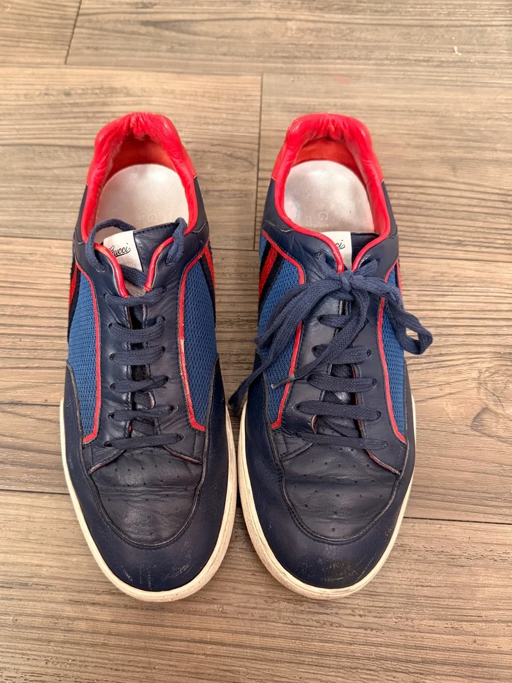 Gucci Tennis 83 Men's Navy and Red Sneakers